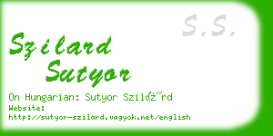 szilard sutyor business card